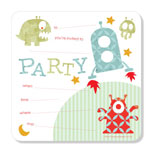Party Invitations Poppiseed Designs Outer Space Boxed Set