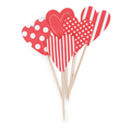 Paper Eskimo Candy Cane Heart Toppers