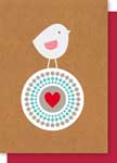 Greeting Card Elly Oak Tully Bird, Bird on Heart Egg