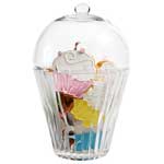Cupcake Shaped Glass Jar
