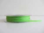 Ribbon Lime Green Grosgrain Stitched 3mm
