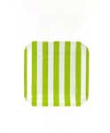Square Sambellina Lime & White Candy Striped Plates