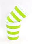 Sambellina Lime & White Candy Stripe Cups