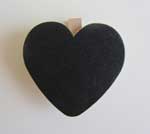 Mini Wooden Blackboard Heart With Peg