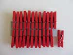 Mini Wooden Red Card Pegs