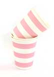 Sambellina Pink & White Candy Stripe Paper Cups