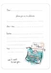 Party Invitations An April Idea Typewriter