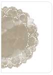 Greeting Card An April Idea Lace Doily Taupe