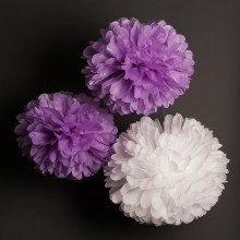 Lilac Tissue Pom Pom Medium