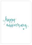 Greeting Card An April Idea Happy Anniversary Teal