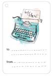 Gift Tag An April Idea Vintage Typewriter